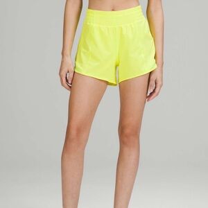 Lululemon Hotty Hot High-Rise Short 4” - electric lemon